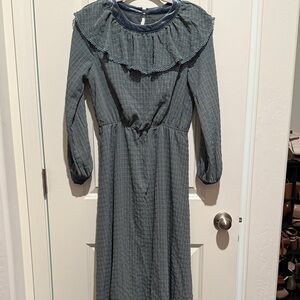 Moon River Gray Midi Dress